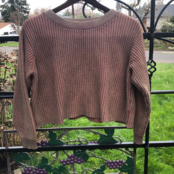 Coldwater Creek Sweaters - Coldwater Creek brown ribbed crop sweater size PM